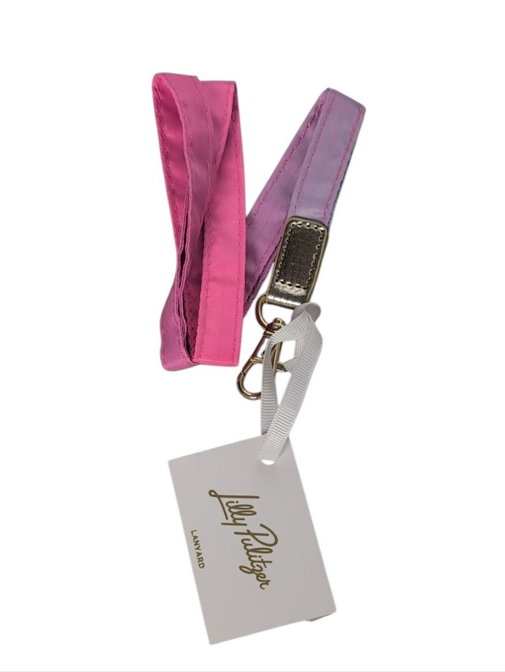 Lilly Pulitzer Lilac Opal to Confetti Pink Ombre Nylon Lanyard